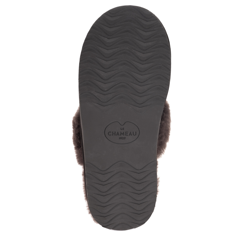 Le Chameau Women's Mule Maison Slippers - Marron Fonce -3