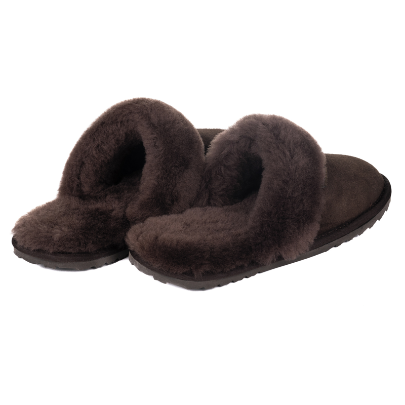 Le Chameau Women's Mule Maison Slippers - Marron Fonce -1