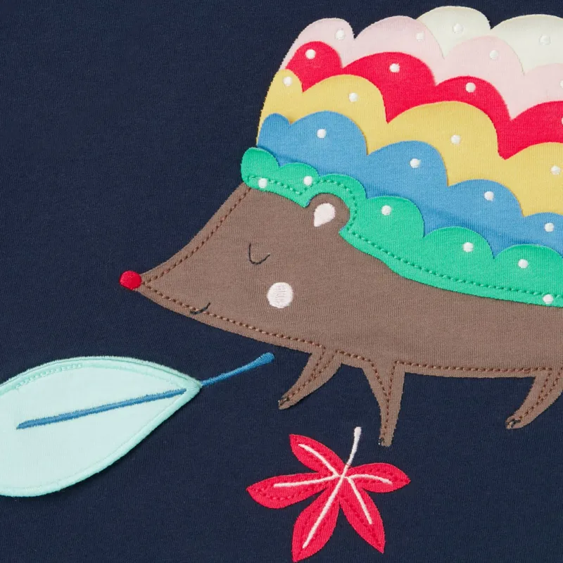 Joules Chomp Long Sleeve T-Shirt - Blue Hedgehog-2