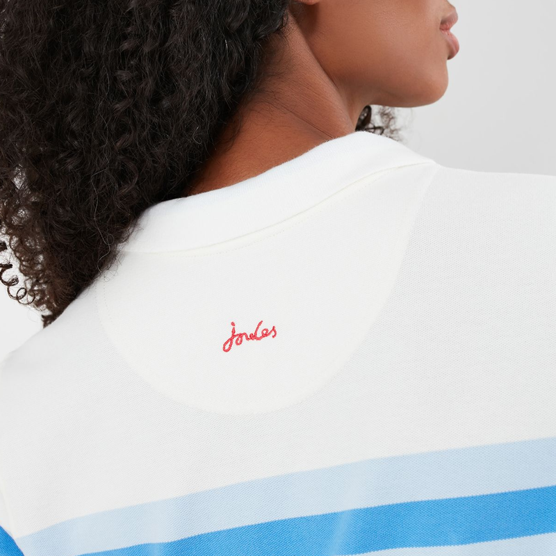 Joules Pippa Stripe Polo Shirt - Cream Stripe-2