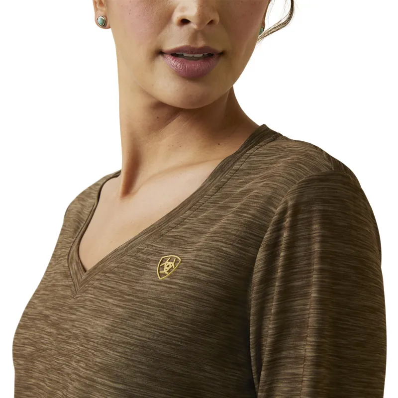 Ariat Women's Laguna Long Sleeve Top - Canteen-2