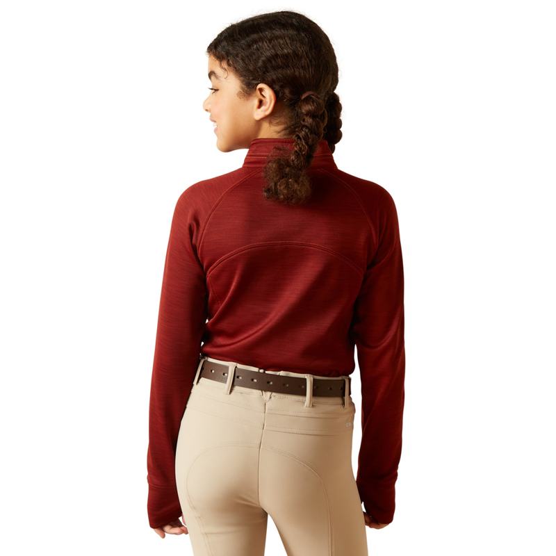Ariat Youth TEK Team 1/2 Zip Sweatshirt - Fired Brick-1
