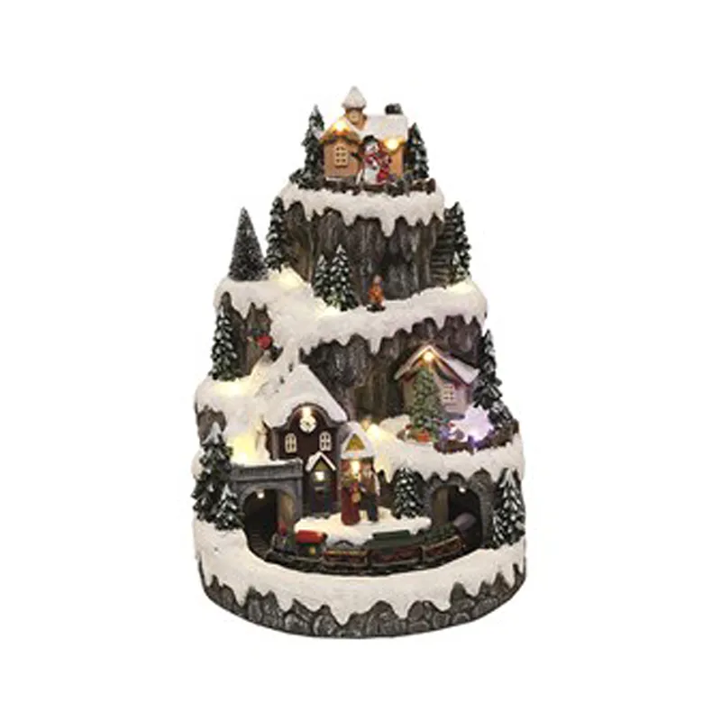 Straits LED Village Scene with Train