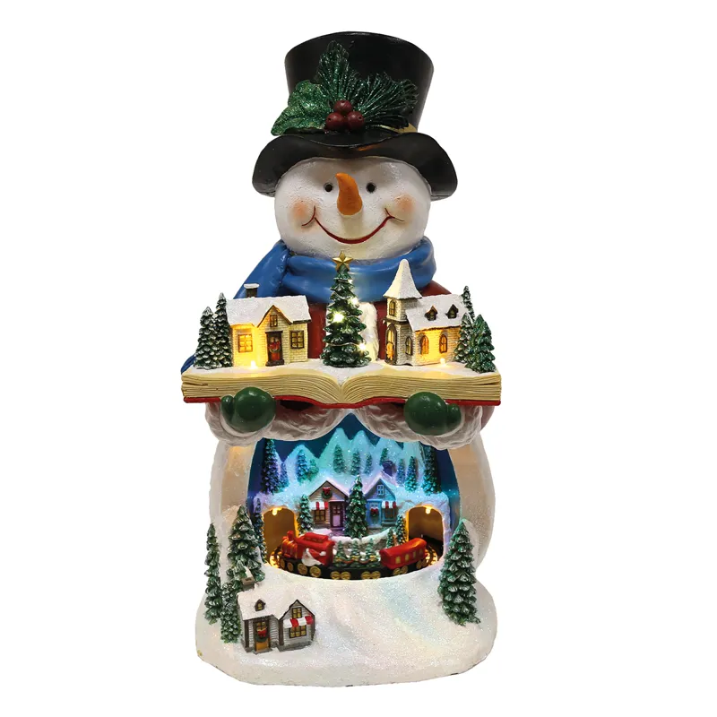 Straits LED Snowman Book and Train