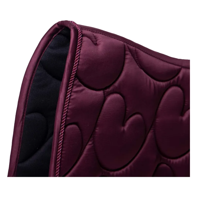 QHP Lily Dressage Saddlepad - Full - Burgundy-1