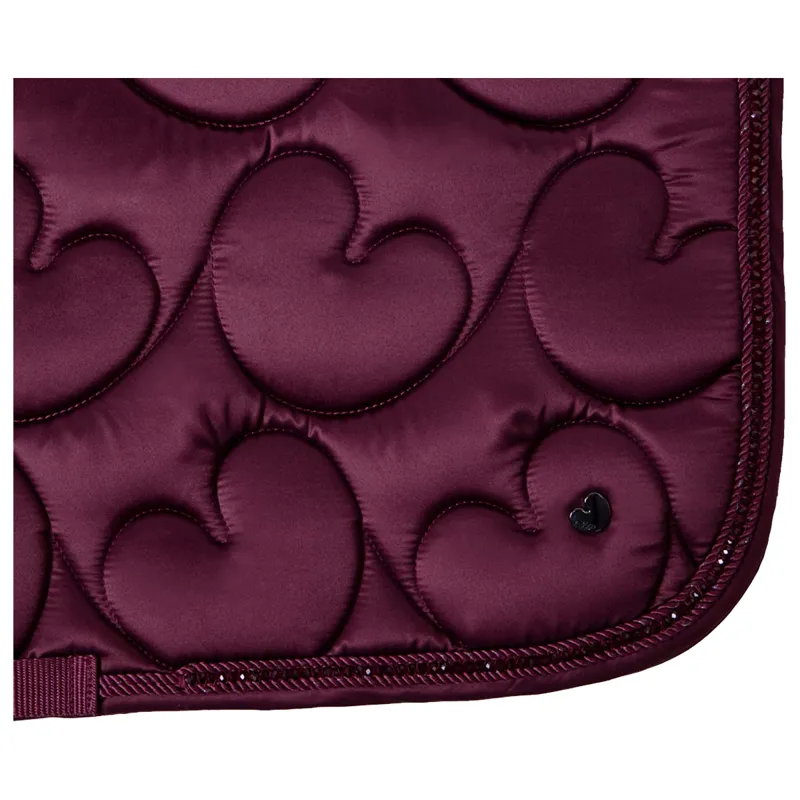 QHP Lily Dressage Saddlepad - Full - Burgundy-2
