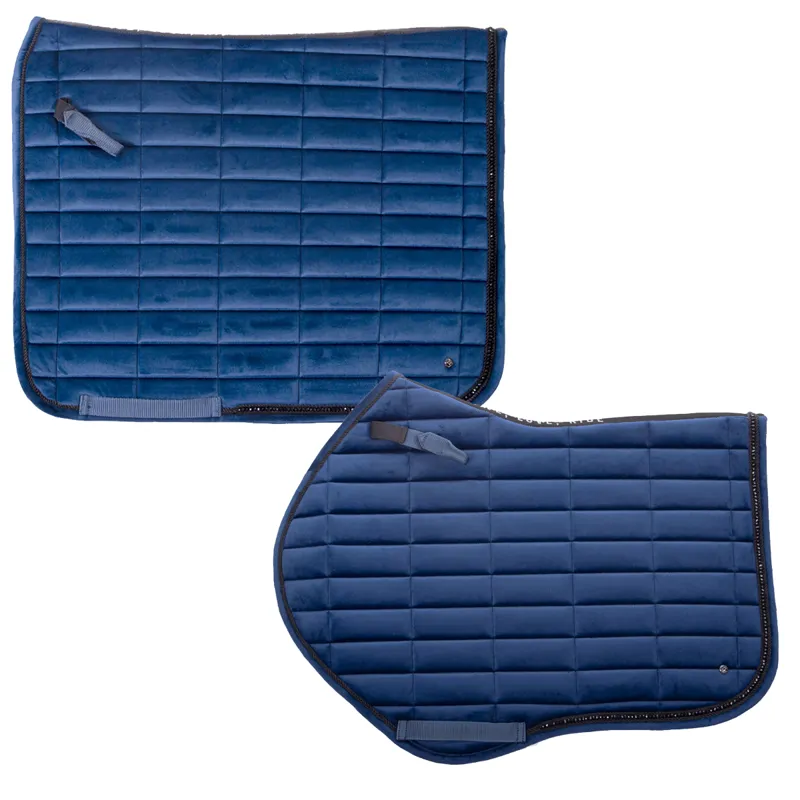QHP Astana Crystal Saddlepad - Navy