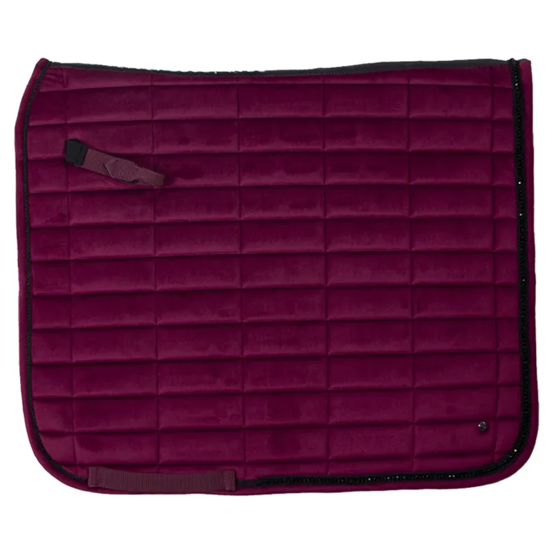 QHP Astana Crystal Saddlepad - Raspberry-1