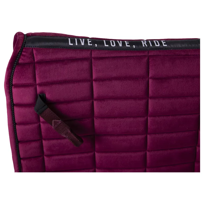 QHP Astana Crystal Saddlepad - Raspberry-4
