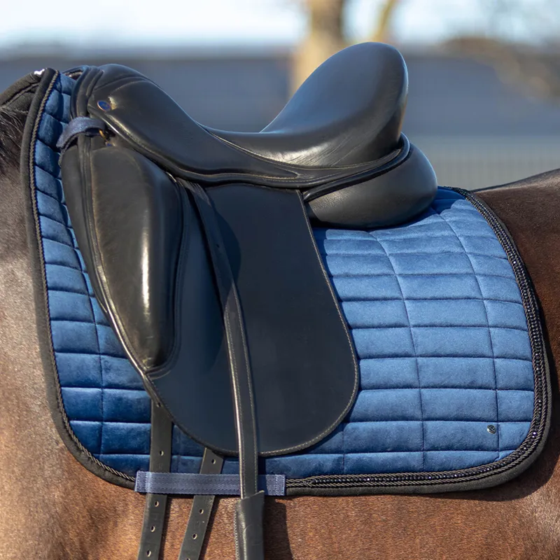 QHP Astana Crystal Saddlepad - Navy-6