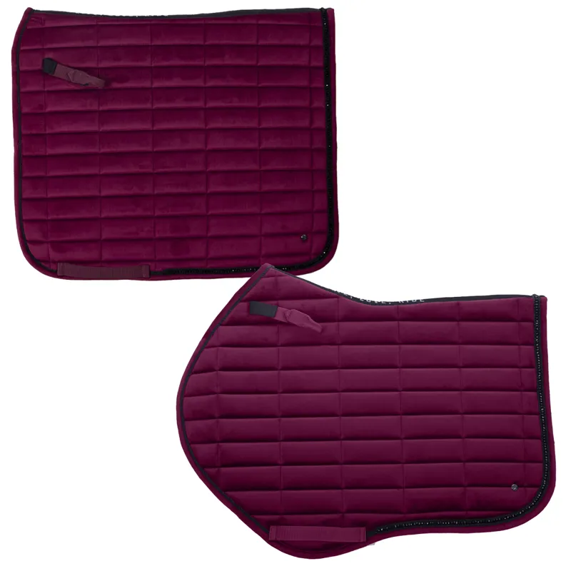 QHP Astana Crystal Saddlepad - Raspberry