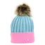 Hy Equestrian Synergy Luxury Bobble Hat - Aqua/Rose