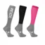 Hy Sport Active Riding Socks - Pack of 3 - Bubblegum Pink/Pencil Point Grey/Black