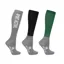 Hy Sport Active Riding Socks - Pack of 3 - Emerald Green/Pencil Point Grey/Black