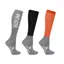 Hy Sport Active Riding Socks - Pack of 3 - Terracotta Orange/Pencil Point Grey/Black