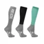 Hy Sport Active Young Rider Riding Socks - Pack of 3 - Spearmint Green/Pencil Point Grey/Black