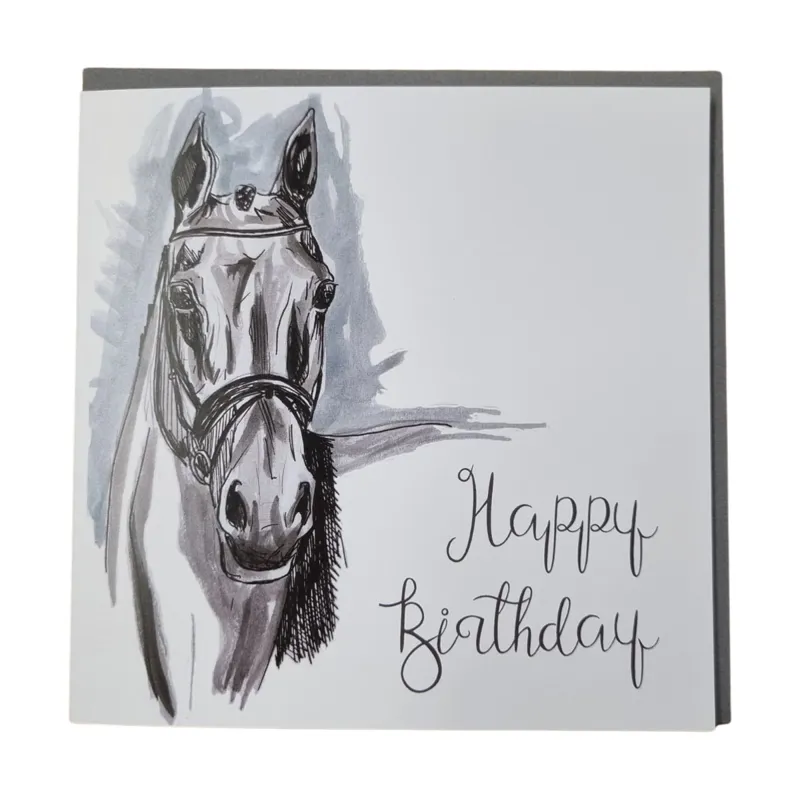 Gubblecote Watercolour Greetings Card - Thoroughbred Horse