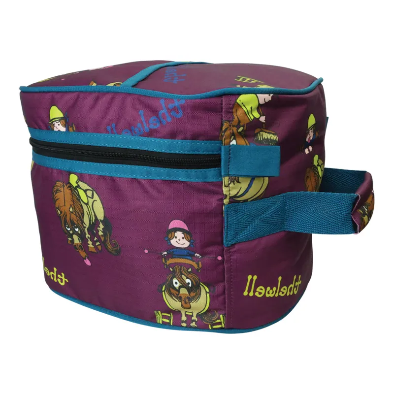 Hy Equestrian Thelwell Collection Pony Friends Hat Bag - Imperial Purple/Pacific Blue