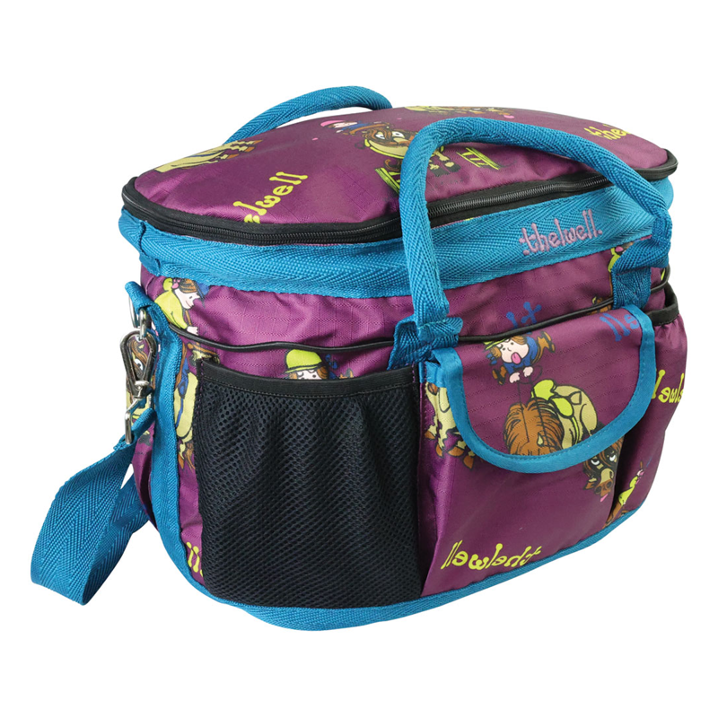 Hy Equestrian Thelwell Collection Pony Friends Grooming Bag - Imperial Purple/Pacific Blue-2