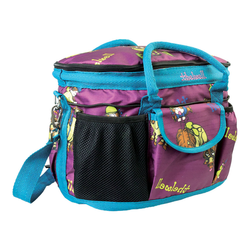 Hy Equestrian Thelwell Collection Pony Friends Grooming Bag - Imperial Purple/Pacific Blue