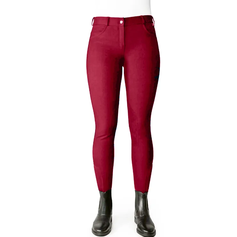 John Whitaker Liza Woven Breeches - Claret