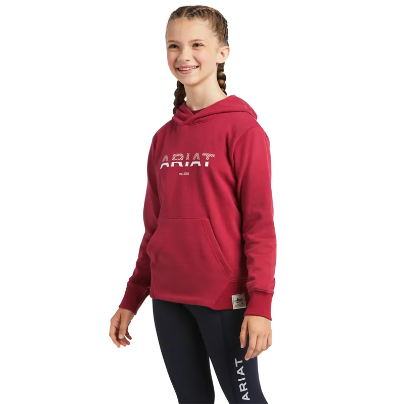 Ariat Youth 3D Logo 2.0 Hood - Red Bud