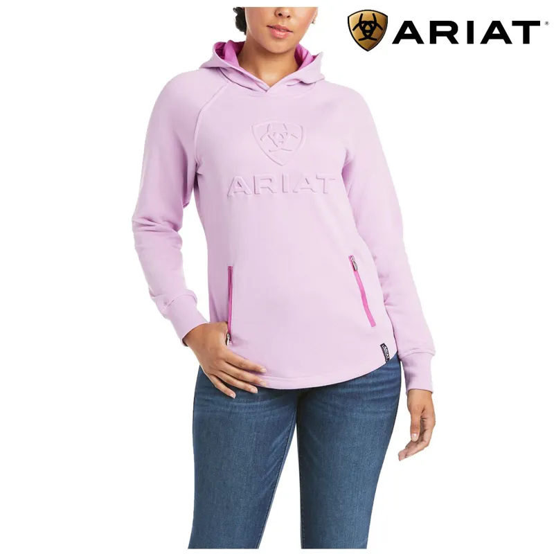 Ariat Womens 3D Logo Hood - Violet Tulle-1