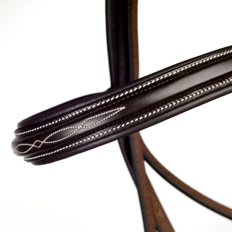 John Whitaker Valencia Performance Flash Bridle - Light Havana -3