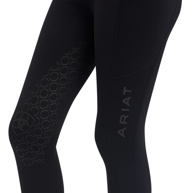 Ariat Youth Venture Thermal Half Grip Tights - Black-3