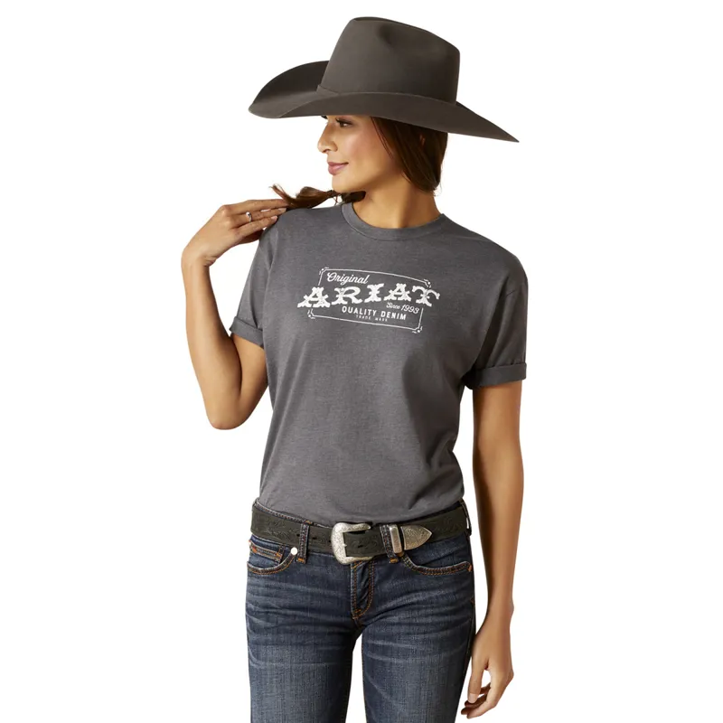 Ariat Women's Denim Label T-Shirt - Titanium