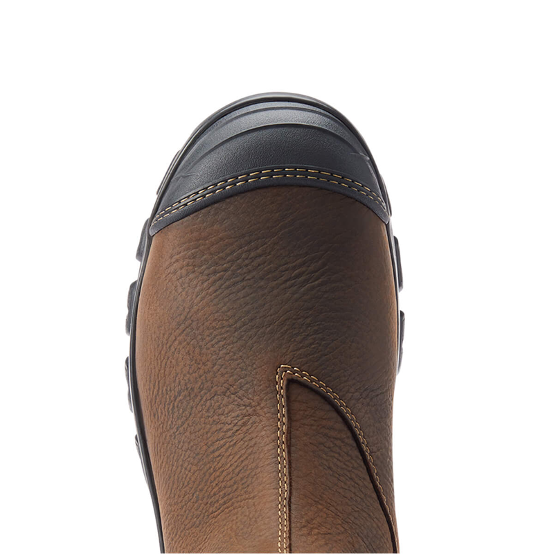 Ariat Men's Treadfast Chelsea Waterproof Steel Toe Work Boot - Brown-6