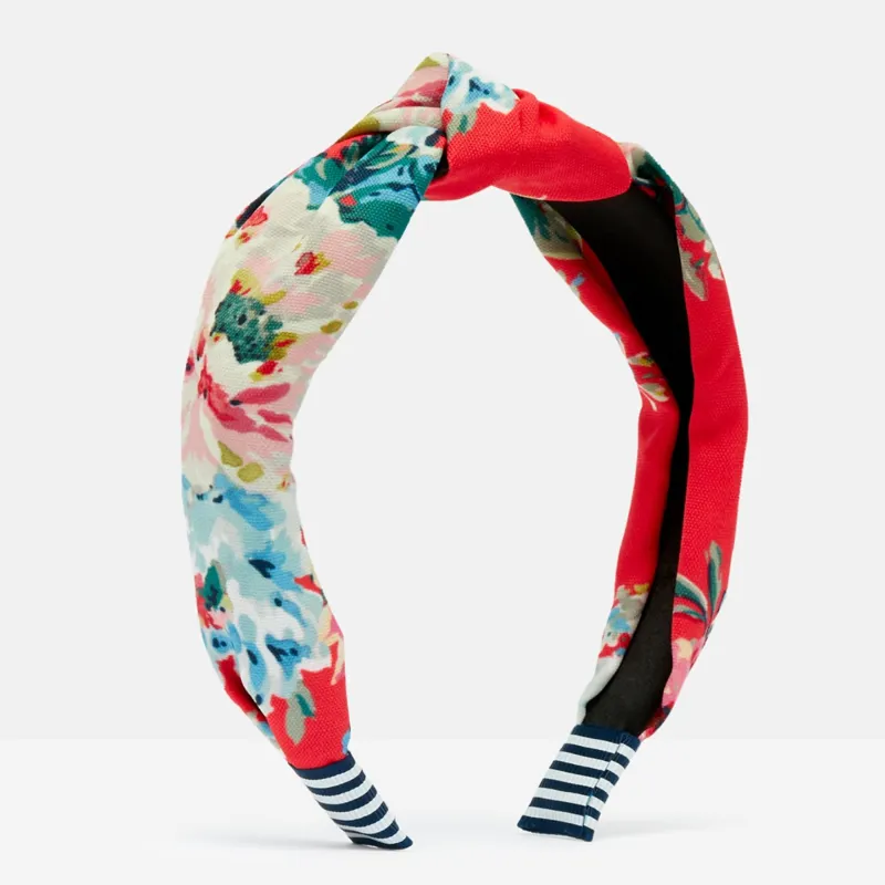 Joules Lovett Printed Headband - Pink Marl Floral