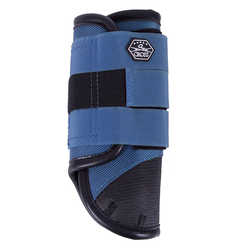 QHP Eventing Boots Front Leg Technical - Steel blue