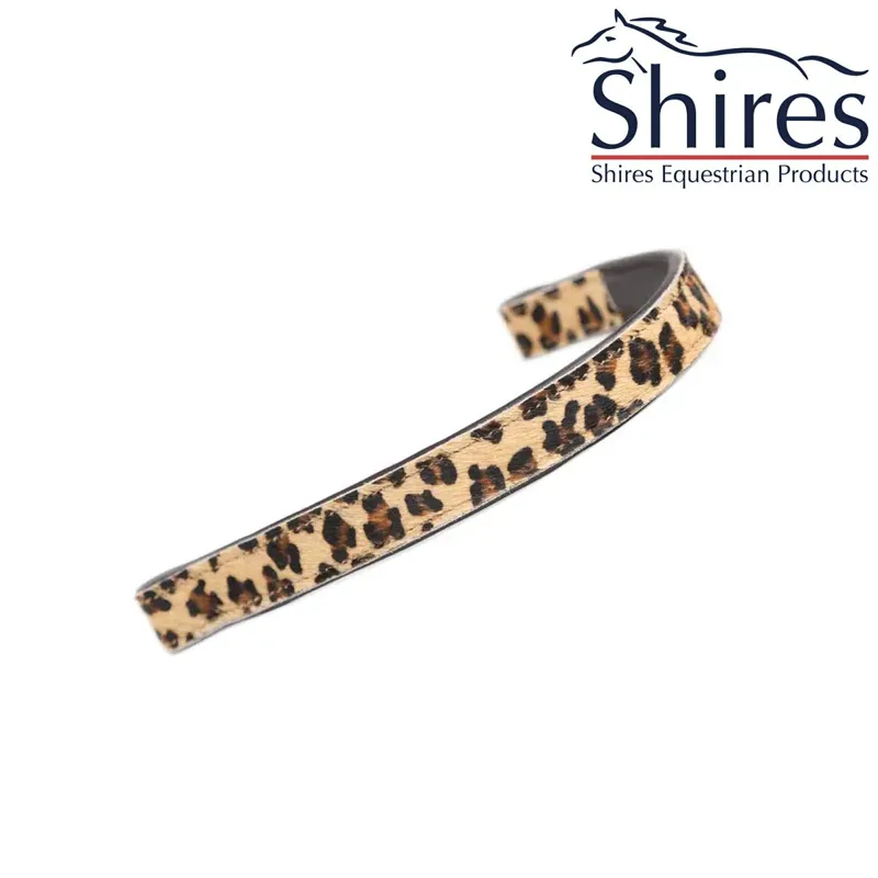 Shires Velociti Printed Cow Hair Browband - Leopard