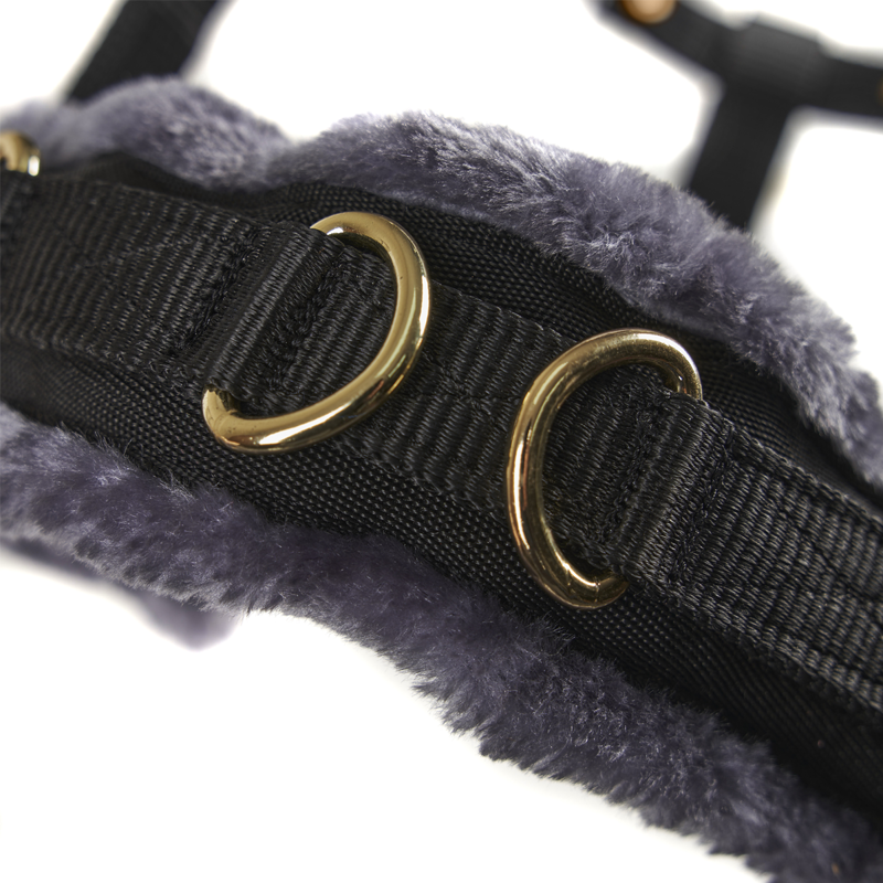 Shires ARMA Fleece Lined Lunge Cavesson - Black-3