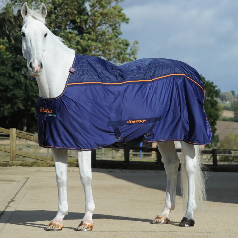 Bucas Therapy Cooler Rug - Navy/Orange