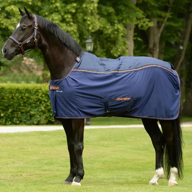 Bucas Therapy Cooler Rug - Navy/Orange-1