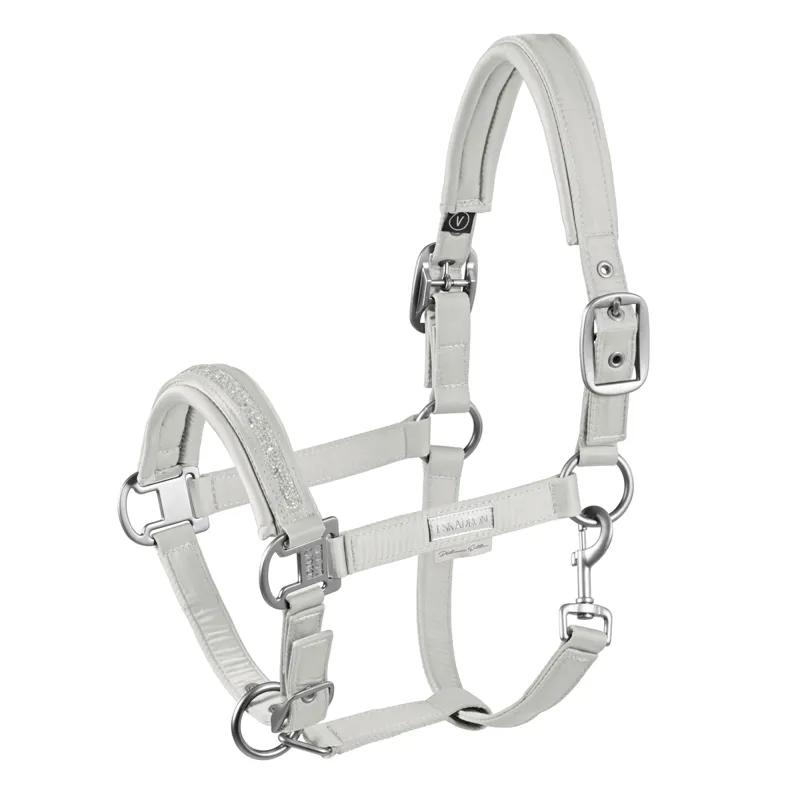 Eskadron Double Pin Crystal Headcollar Platinum AW22 - Pearl Grey