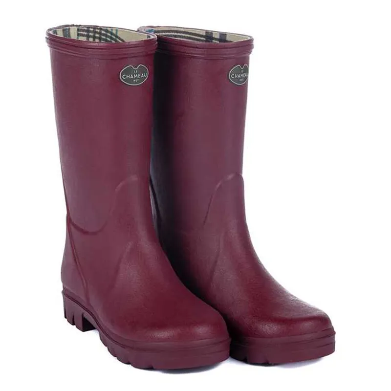 Le Chameau Children's Petite Aventure Jersey Lined Boot - Rouge