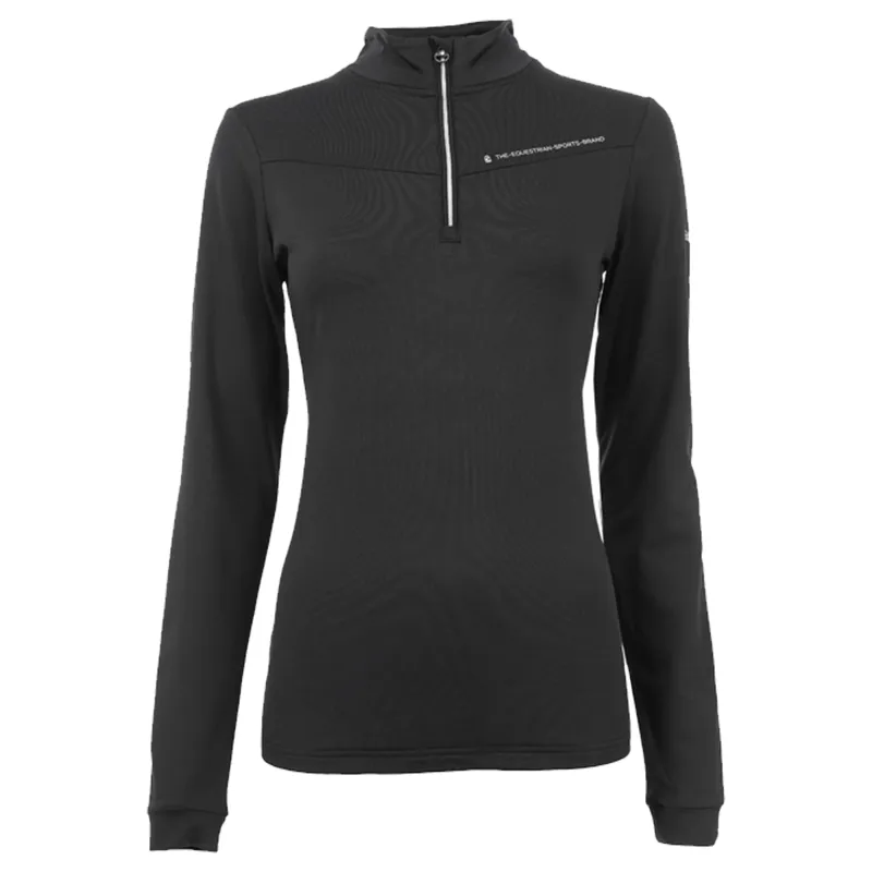 Cavallo Elfa Functional Stand Up Collar Shirt - Black