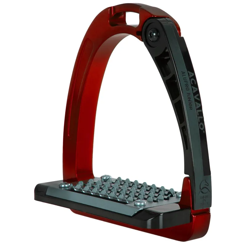 Acavallo Arena AluPro Junior Stirrups - Red