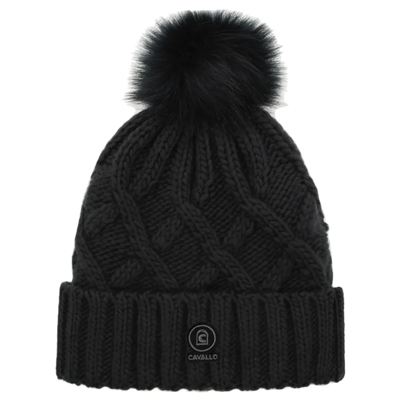 Cavallo Edita Coarse Knitted Hat - Black