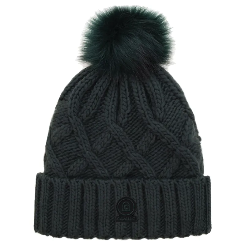 Cavallo Edita Coarse Knitted Hat - Deep Green