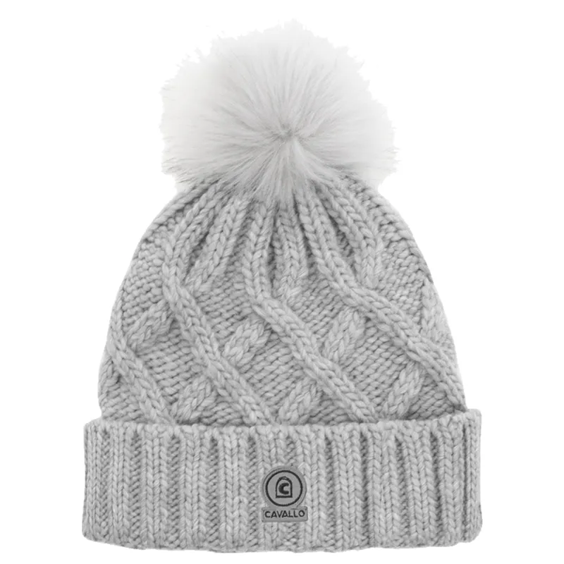 Cavallo Edita Coarse Knitted Hat - Grey Melange