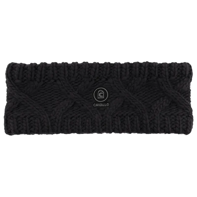Cavallo Elissa Coarse Knitted Headband - Black