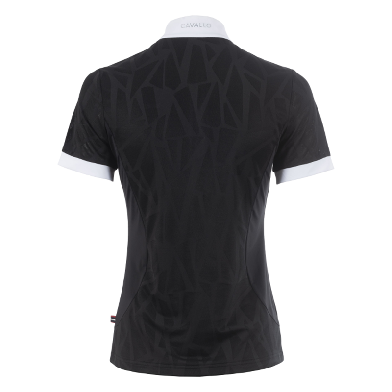 Cavallo Ladies Jaquard Half Zip Competition Shirt - Black-1