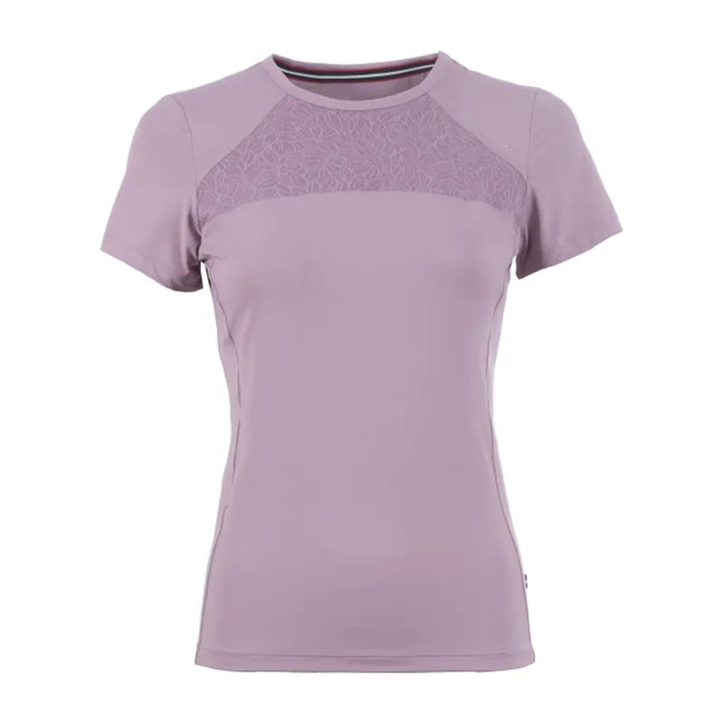Cavallo Ladies Lace Round-Neck T-Shirt - Dusty Rose