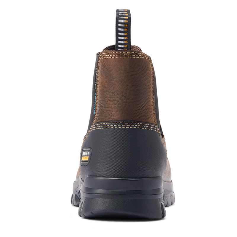 Ariat Men's Treadfast Chelsea Waterproof Steel Toe Work Boot - Brown-3