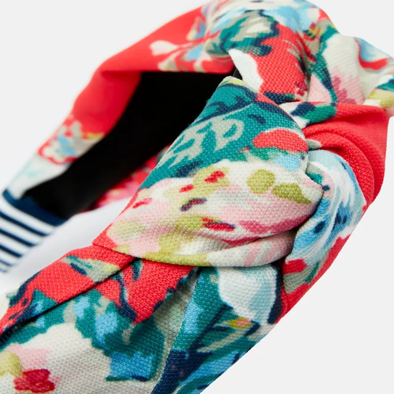 Joules Lovett Printed Headband - Pink Marl Floral-1