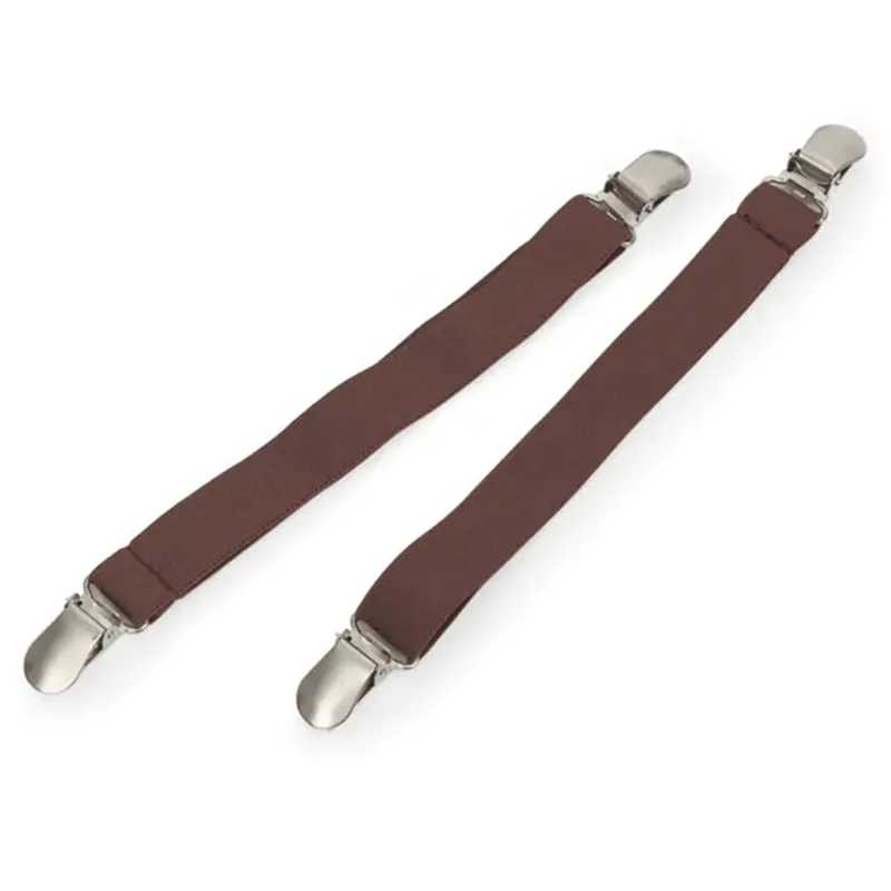Shires Elastic Jodhpur Clips - Brown